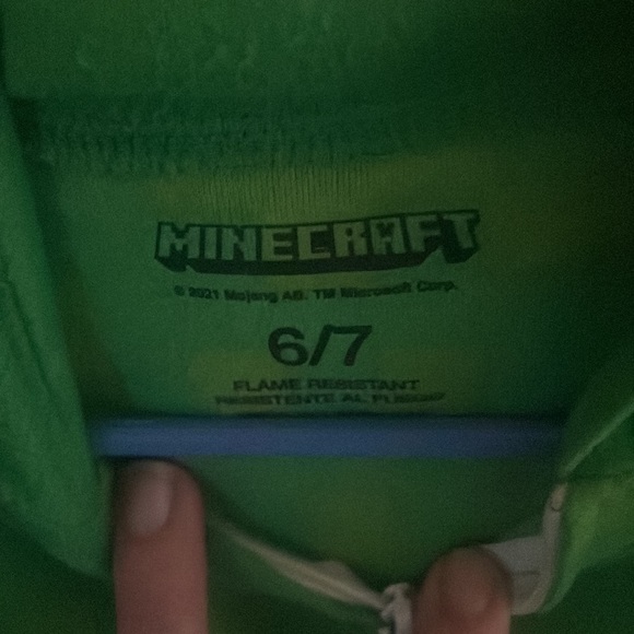 Minecraft flannel onesie - Picture 2 of 7